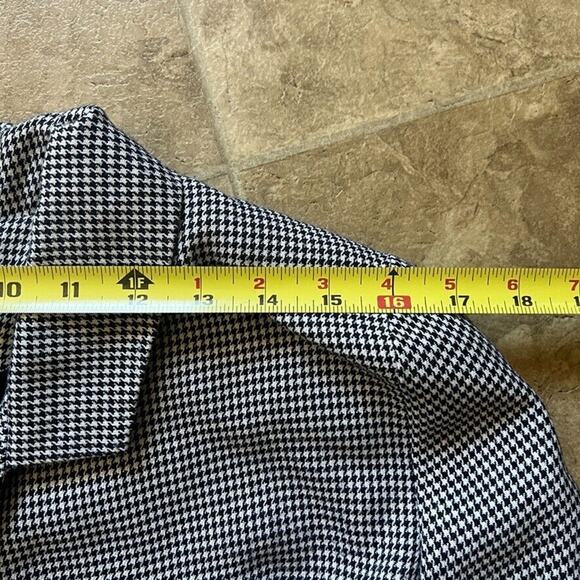 Vtg Womens Houndstooth Blazer 10 Office Corpcore Career Workwear Classic Preppy - Picture 8 of 9